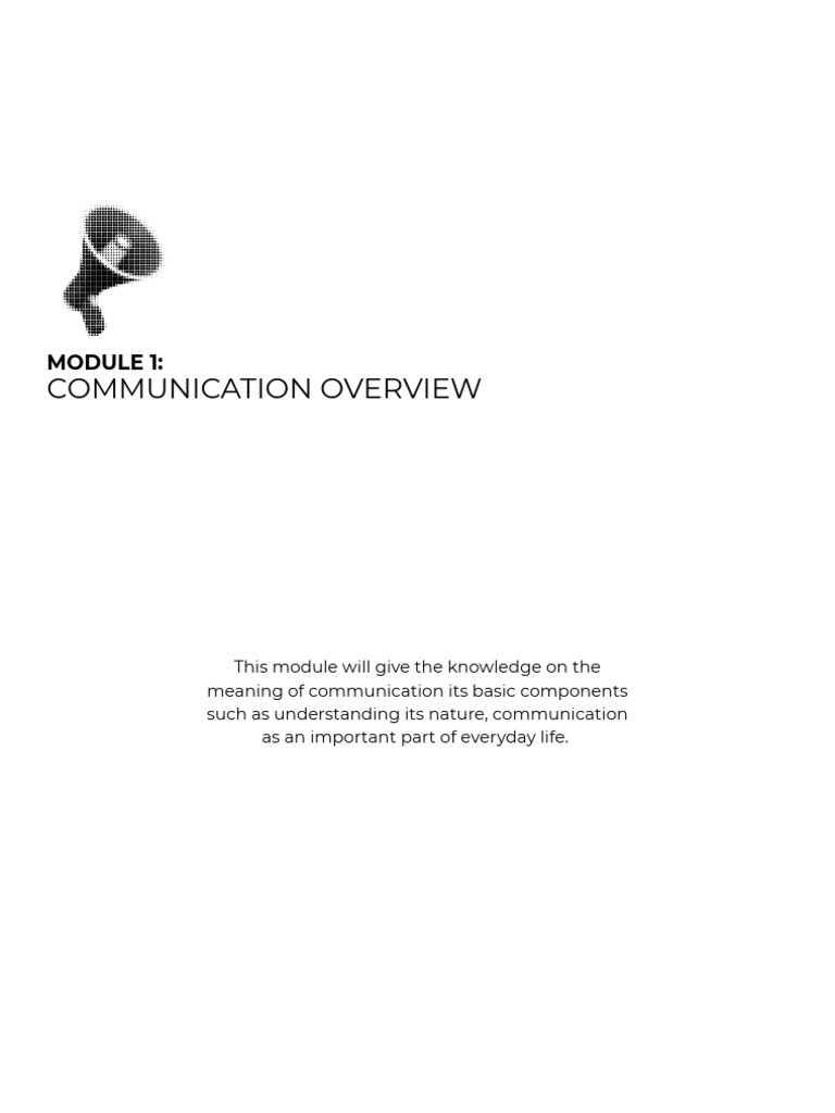 Fundamentals of Communication Overview | PDF | Communication ...
