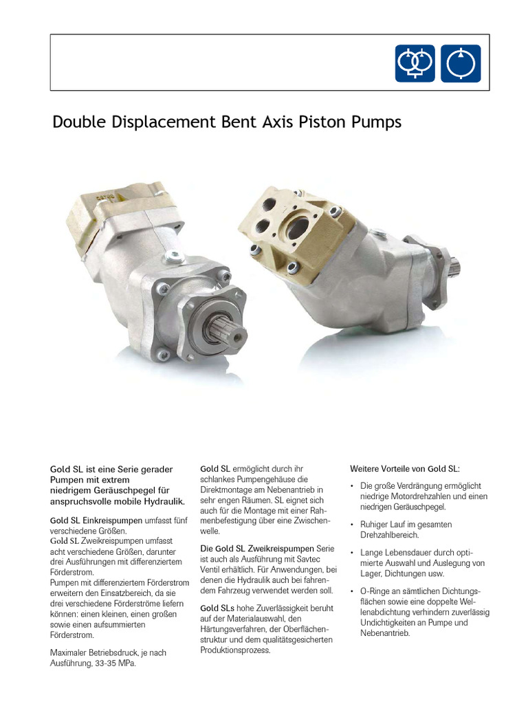 Double Flow Bent Axis Pumps | PDF