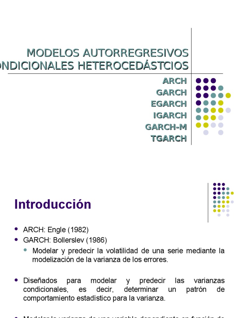 Modelos Arch Garch | PDF | Diferencia | Variable (Matemáticas)