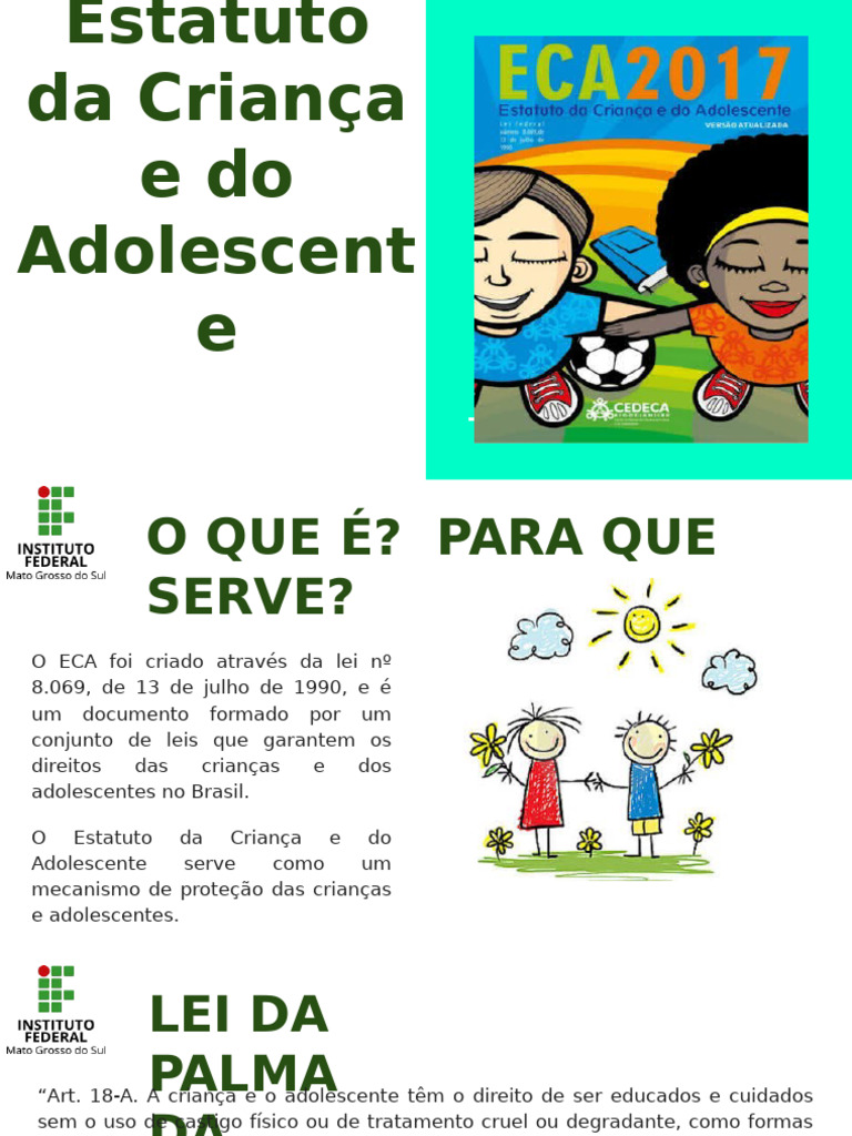 ECA-Estatuto da Criança e do Adolescente | PDF | Adolescência ...