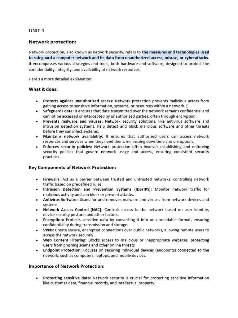 Network Protection and Access Control Guide | PDF | Computer Access ...