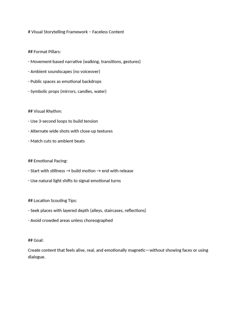 Visual Storytelling Framework | PDF