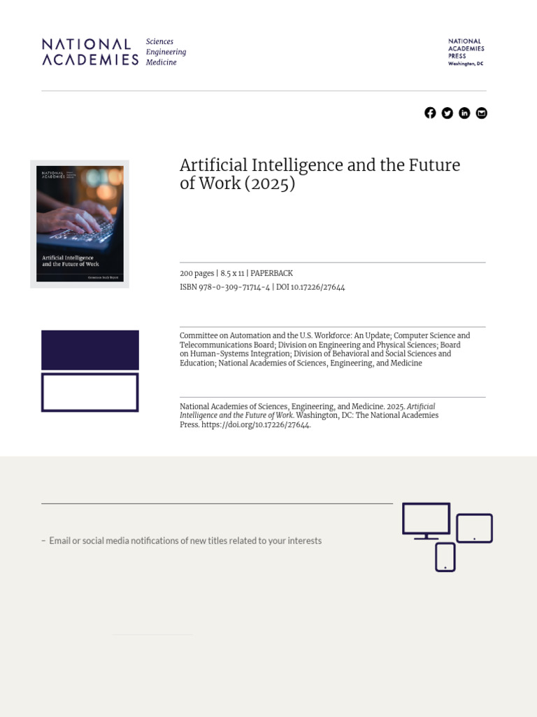 NAP - Artificial Intelligence and The Future of Work | PDF | Artificial ...