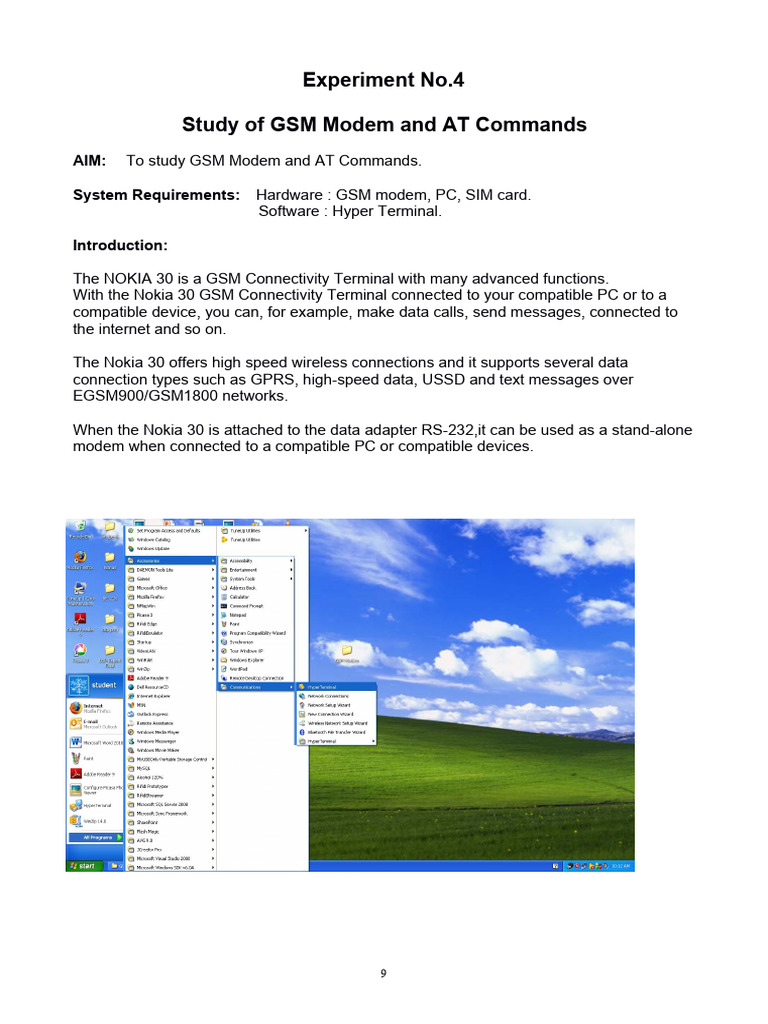 GSM Modem Mcs Lab | PDF