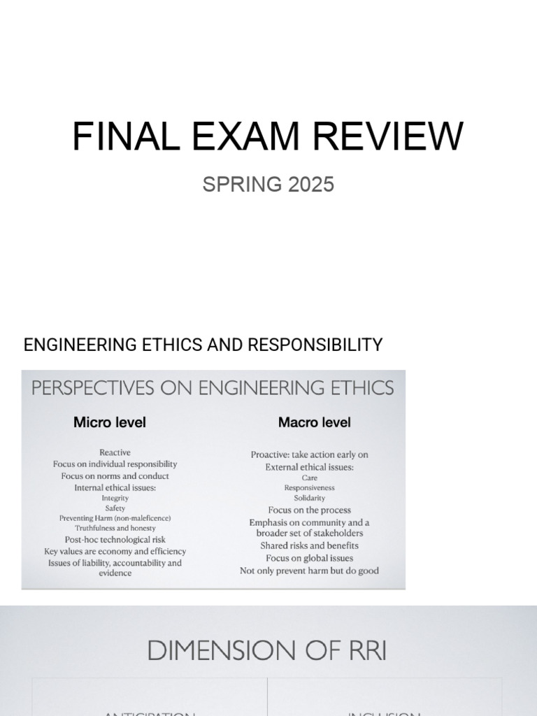 Ge301 Final Exam Review | PDF