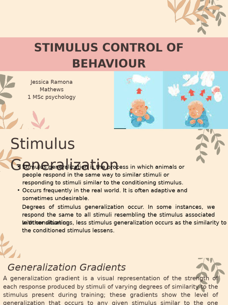 Stimulus Control of Behaviour | PDF