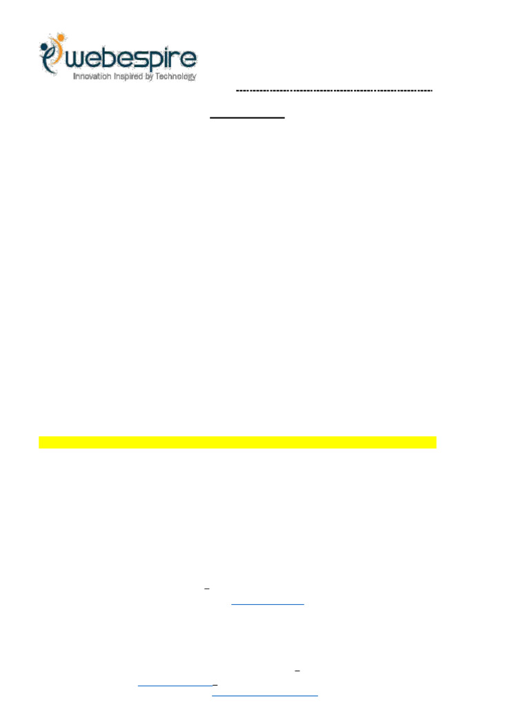 Webespire Consulting Offer Letter for Software Trainee | PDF ...