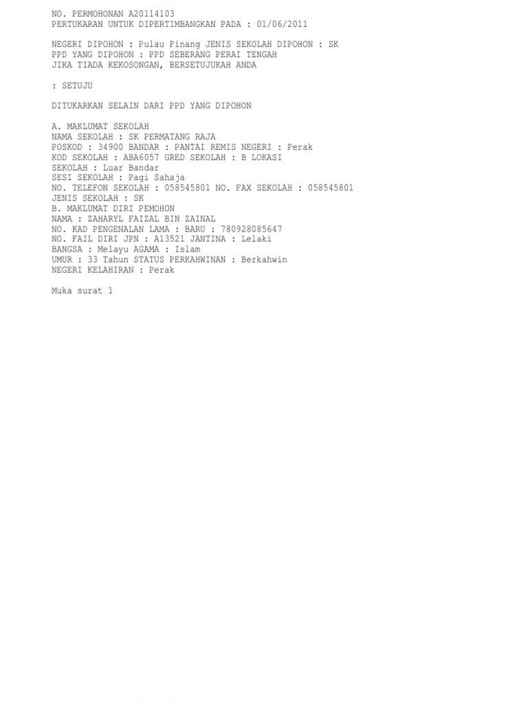 Borang Pertukaran2 Pdf