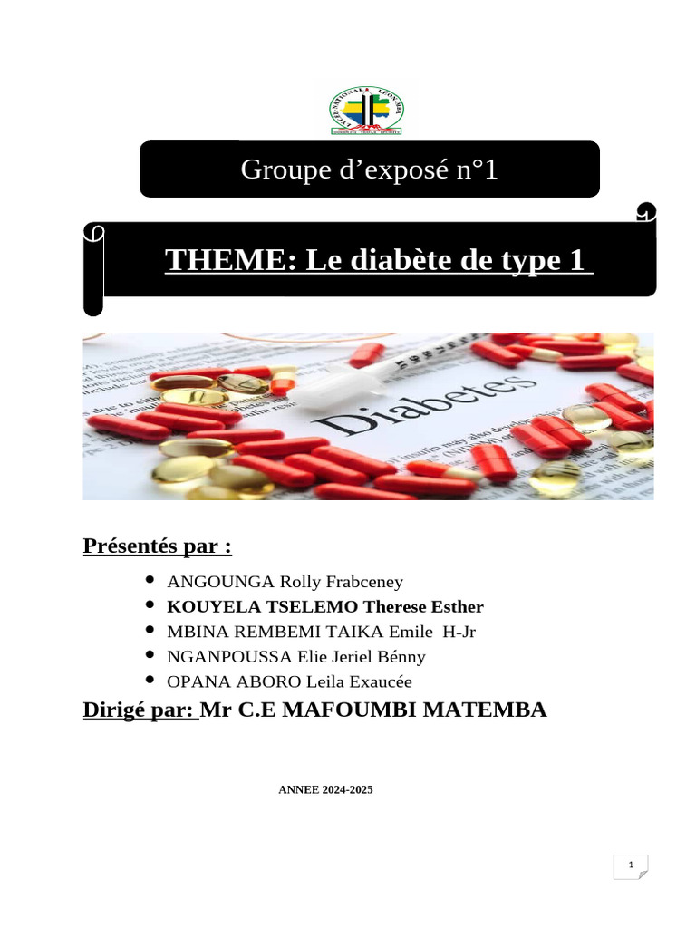 Comprendre le diabète de type 1 | PDF | Hémoglobine glyquée | Diabète