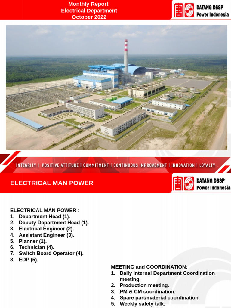 Electrical Monthly Report of October 2022 | PDF | Transformer ...