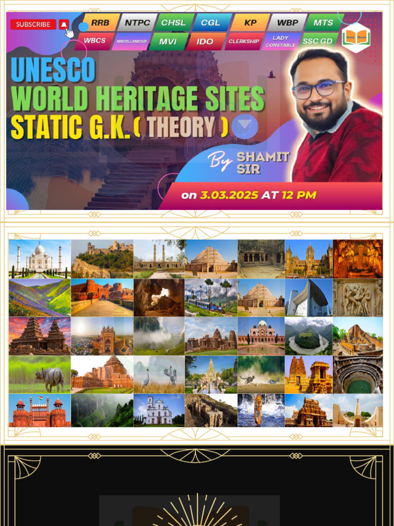 UNESCO World Heritage Sites in India | PDF