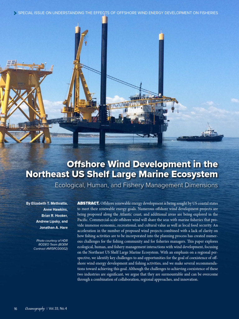 Impact of Offshore Wind on Northeast Fisheries | PDF | Offshore Wind ...
