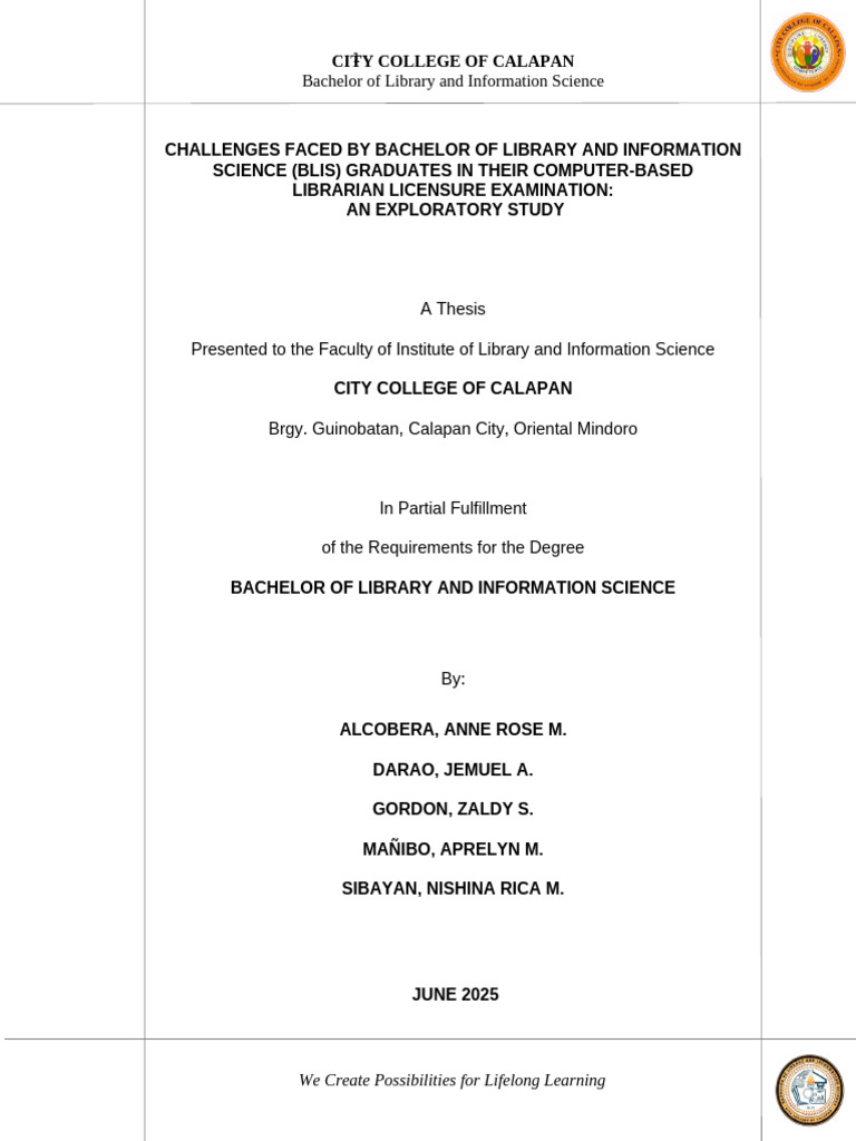 BLIS Graduates' Exam Challenges Explored | PDF | Qualitative Research ...