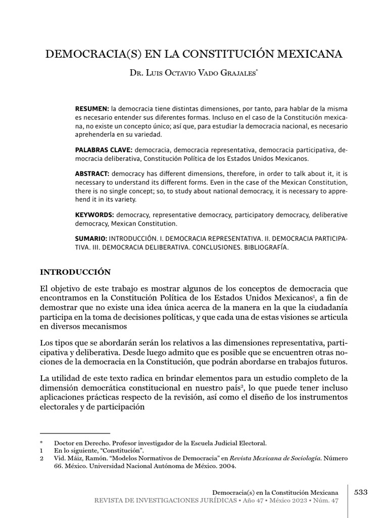 Dimensiones de la Democracia en México | PDF | Democracia | Ideologías ...