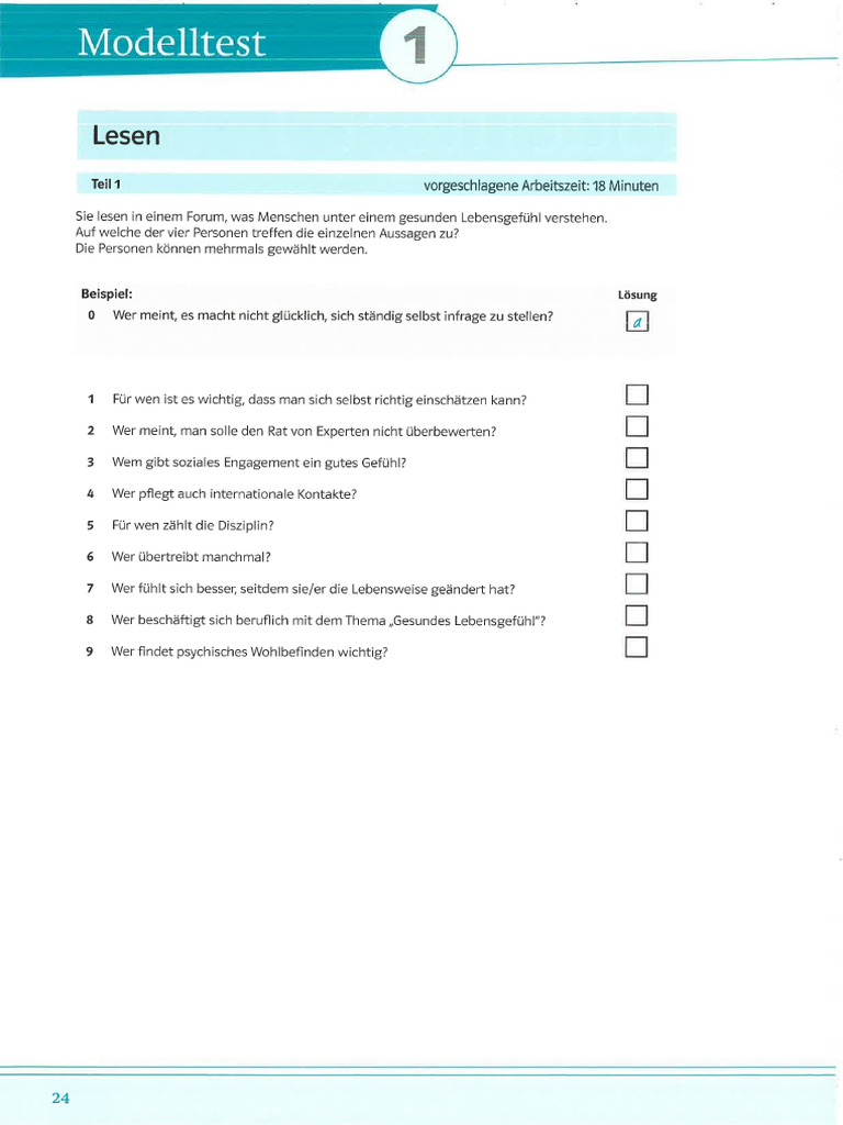 Goethe-Zertifikat B2 Lesen | PDF