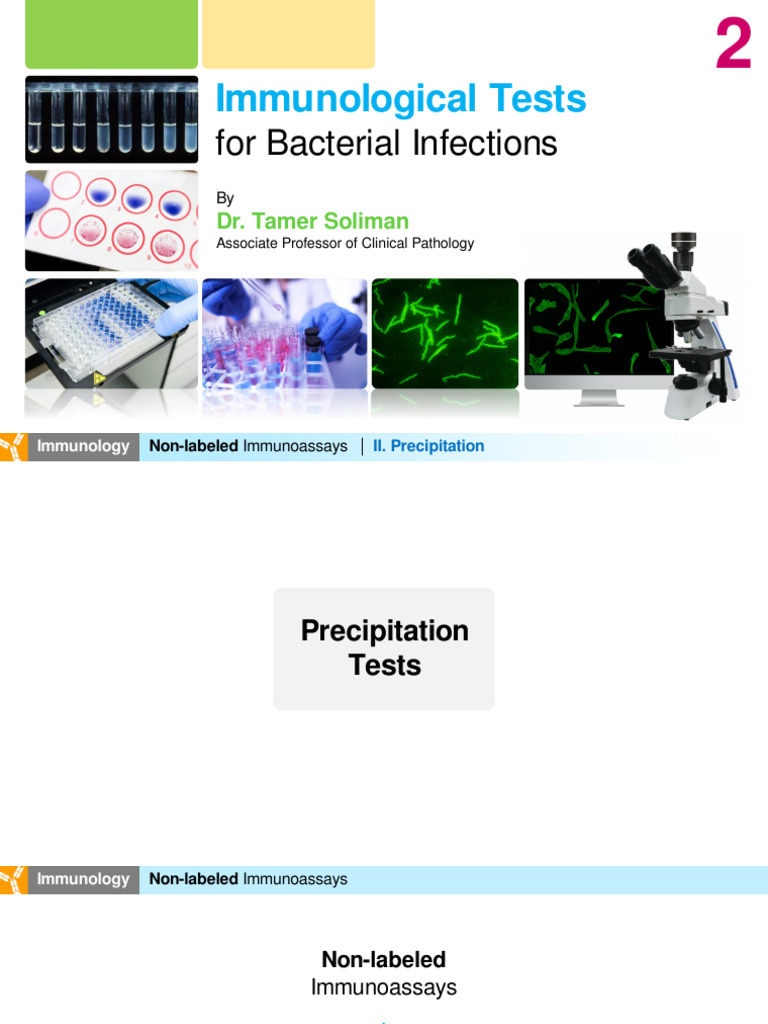 Immunological Tests for Bacterial Detection | PDF | Immunoassay ...