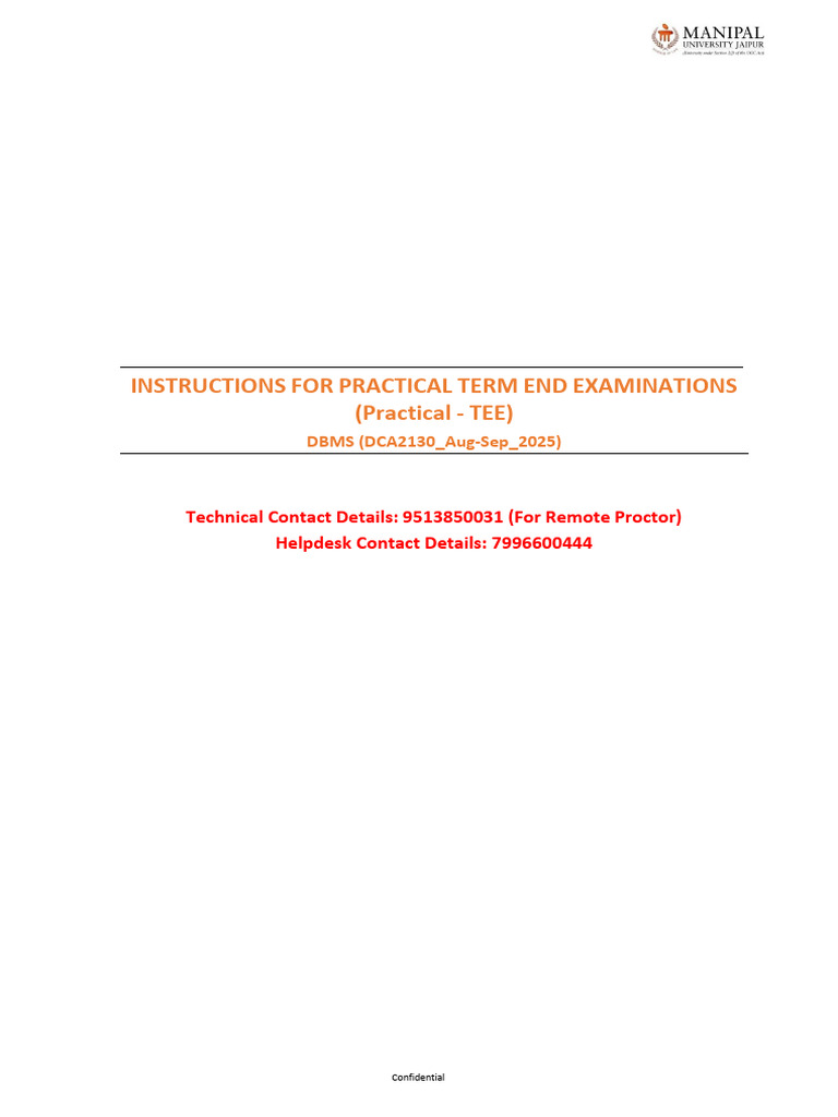DBMS Practical Exam Instructions 2025 | PDF | Internet | Computing