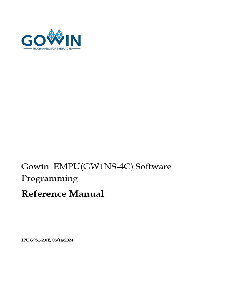 Gowin Software Programming Guide | PDF | Digital Technology | Computer Data