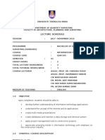 QSM505 Lecture Schedule July 2010