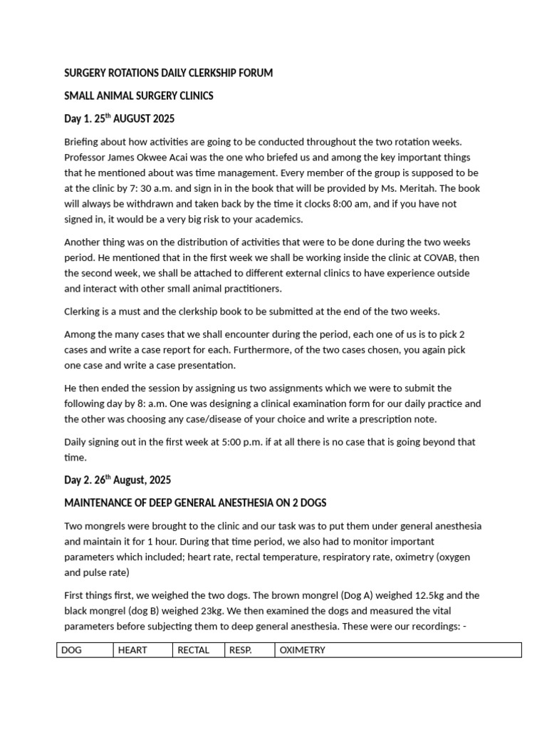 Surgery Rotations Daily Clerkship Forum | PDF | Surgery | Clinical Medicine