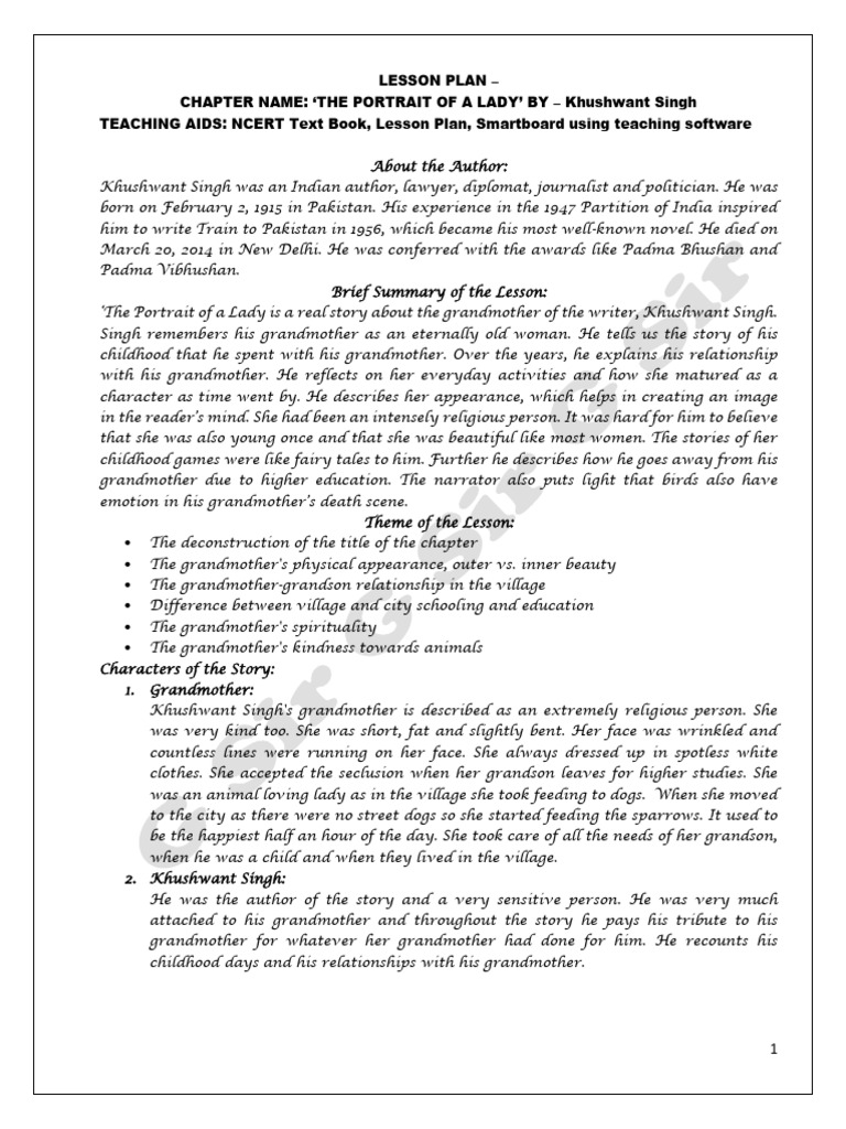 Lesson Plan: The Portrait of a Lady | PDF | Prayer | Rosary