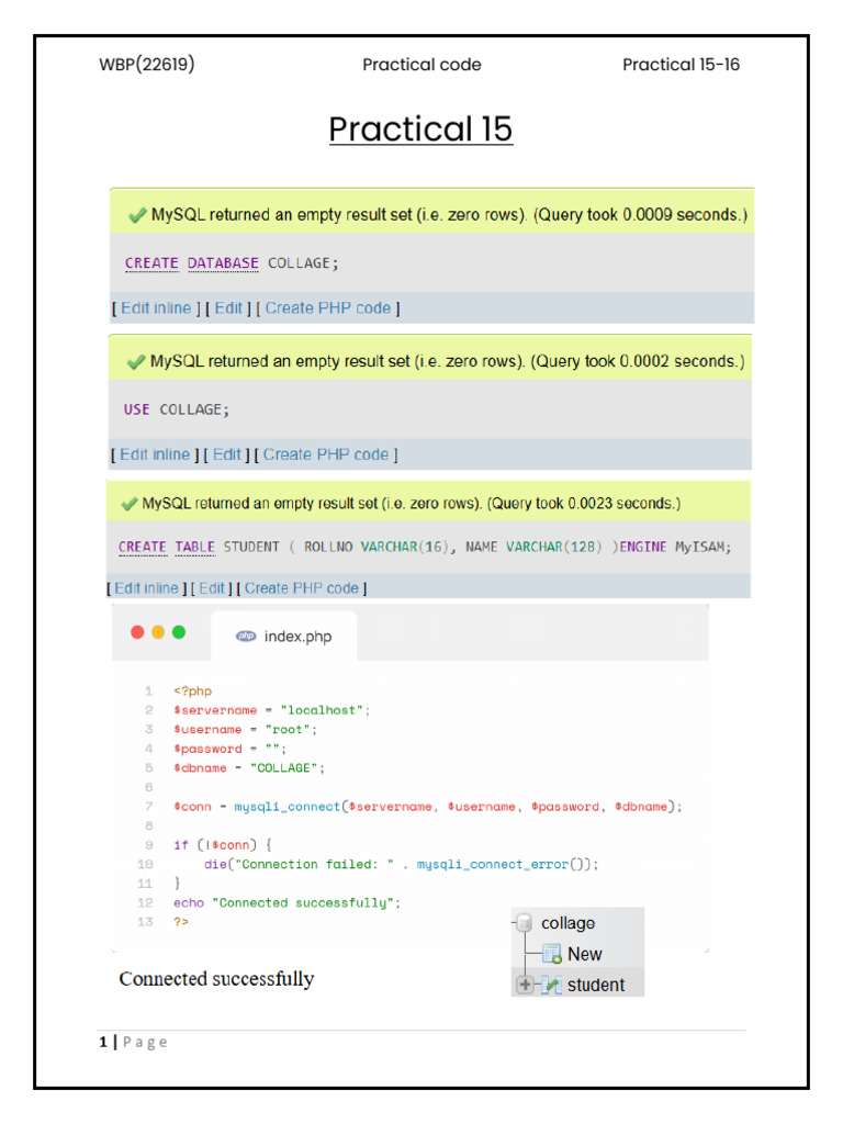 Practical Code for WBP(22619) | PDF