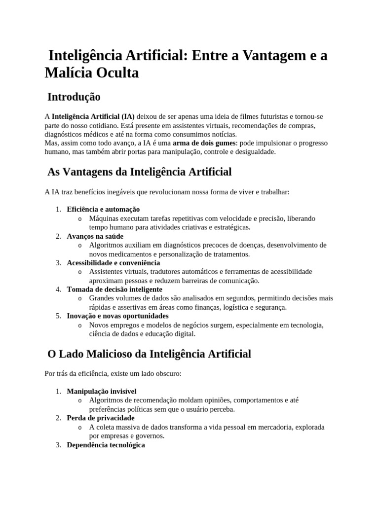 Inteligência Artificial | PDF | Inteligência artificial | Inteligência ...