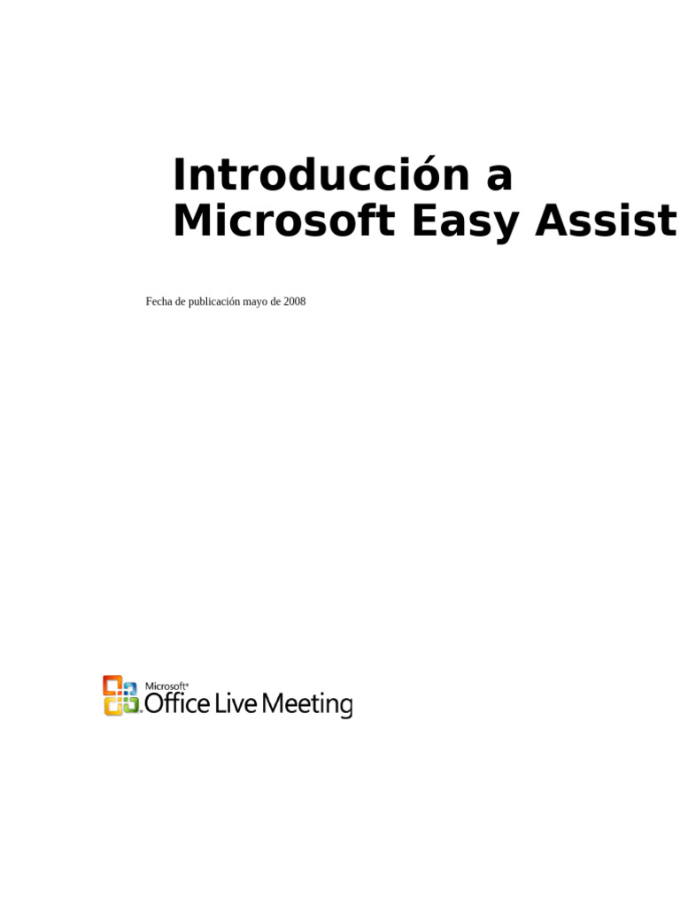 Guía de Microsoft Easy Assist 2007 | PDF | Soporte técnico | Microsoft
