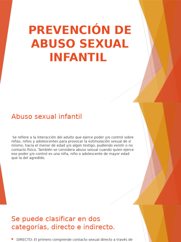 Prevención de Abuso Sexual Infantil (Maestros) | PDF | Abuso Sexual ...