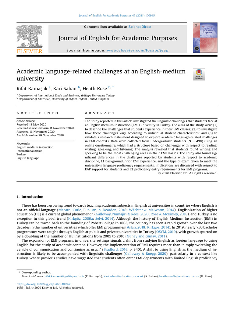 EMI Challenges for Students in Turkey | PDF | Learning