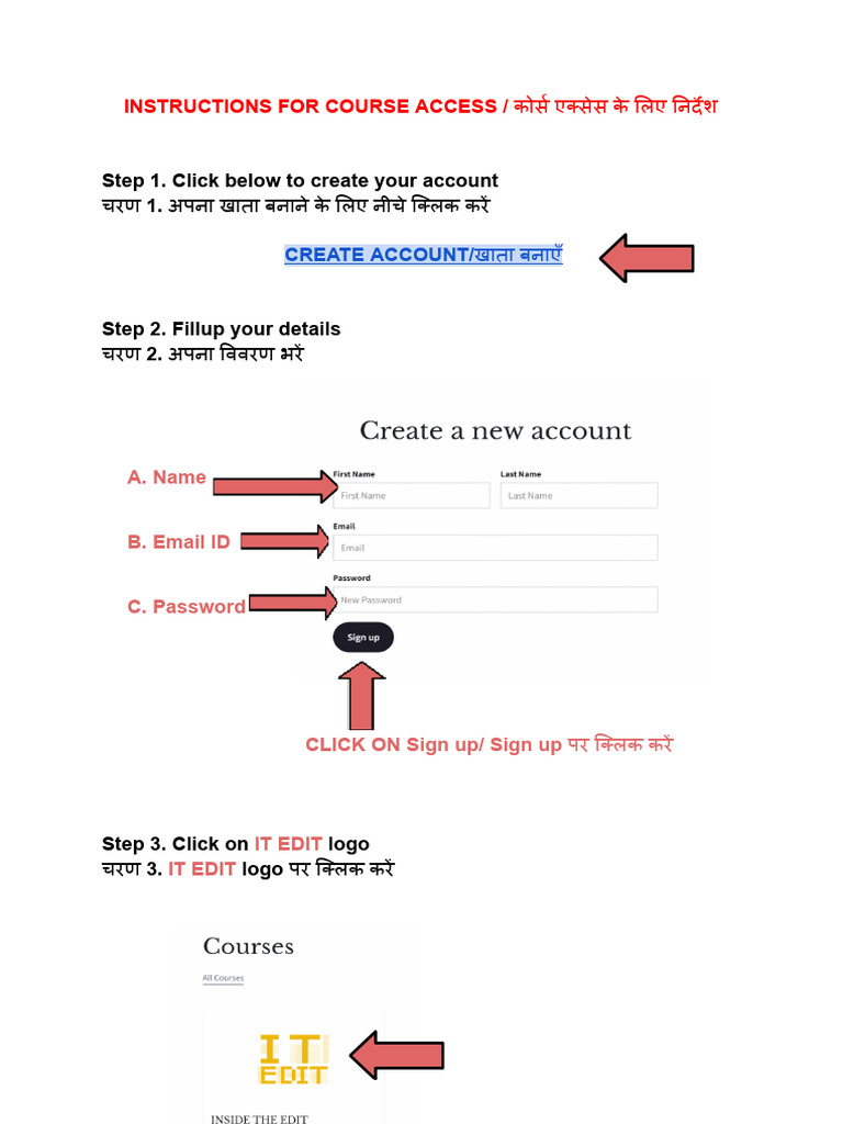 Guide For How To Create Account or Re-Login Your Account-1 | PDF