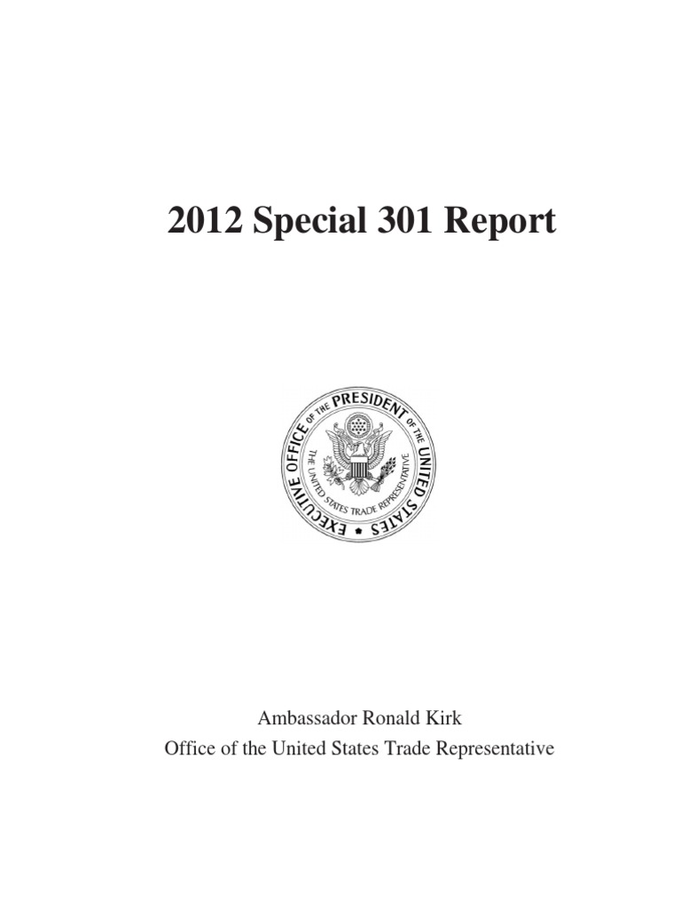 2012 Special 301 Report | PDF