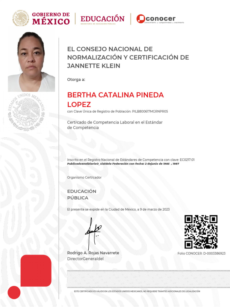 Certificado de Competencia Laboral México | PDF