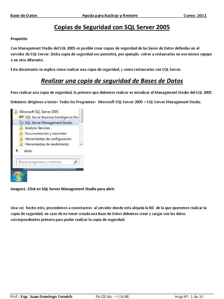 Ayuda para Backup y Restore | PDF | Apoyo | Servidor SQL de Microsoft