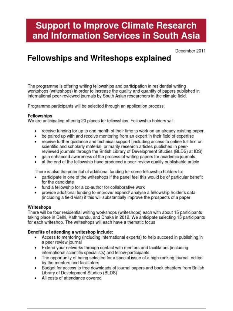 Support To Improve Climate Research and Information Services in South ...