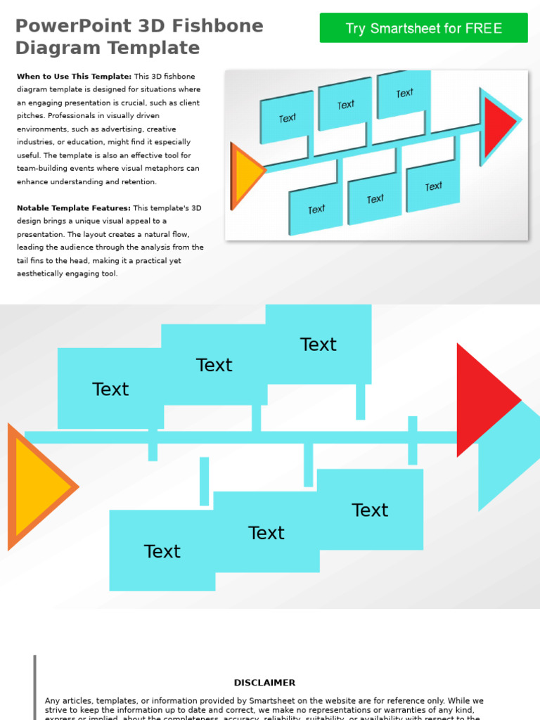 3D Fishbone Diagram PowerPoint Template | PDF