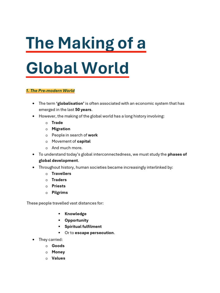 History of Globalization and Trade | PDF | Agriculture | Silk Road