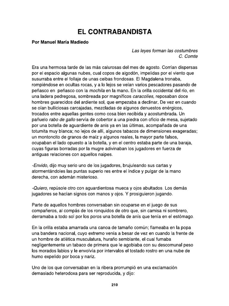 El Contrabandista | PDF