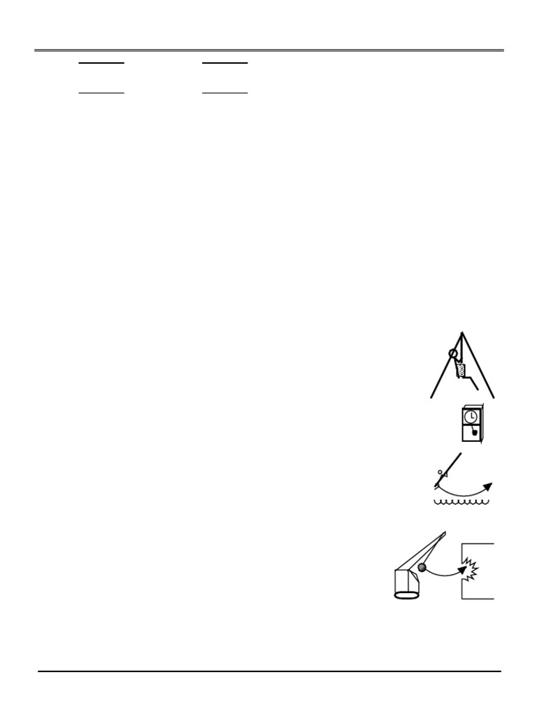 Pendulum and Spring Motion Problems | PDF | Pendulum | Force