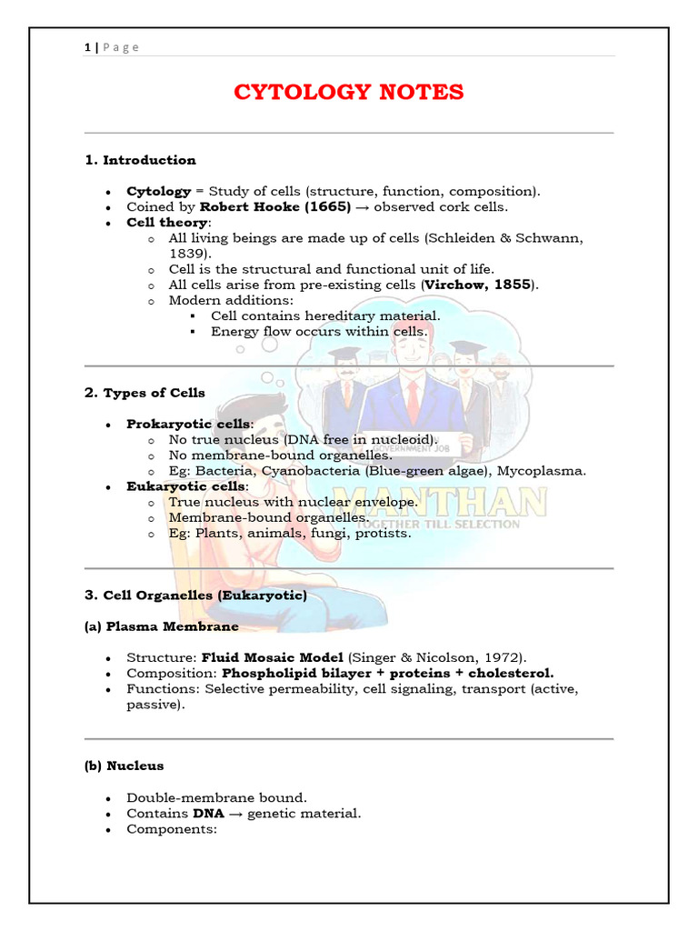 Biology Notes Eng | PDF | Epithelium | Tissue (Biology)