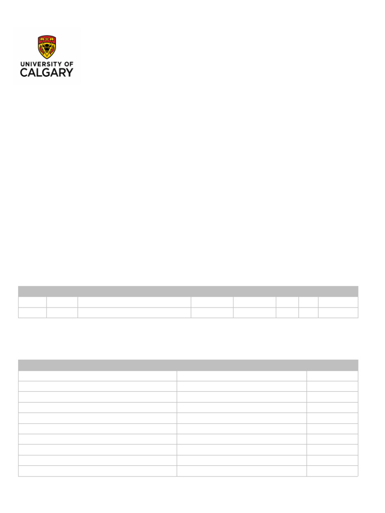 University of Calgary Enrollment Confirmation | PDF