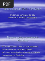 22 de outubro de 1844 – Yom Kippur