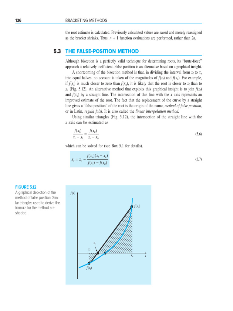 False Position Method for Root Finding | PDF | Algorithms And Data ...