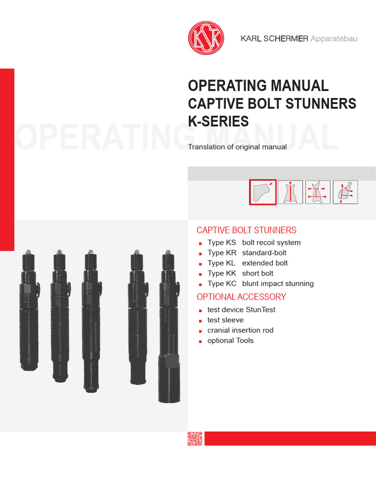 K-Series Captive Bolt Stunner Manual | PDF | Animal Slaughter | Safety