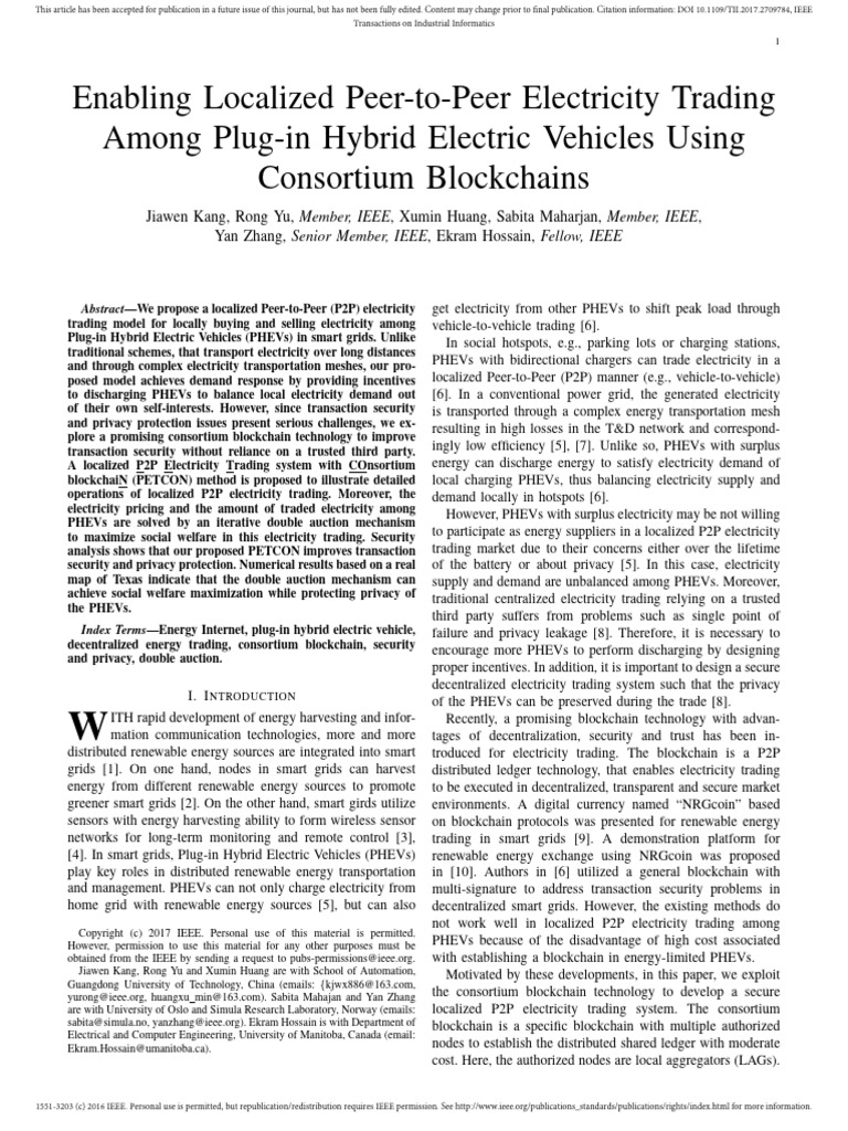 Localized P2P Electricity Trading Model | PDF | Plug In Hybrid | Smart Grid
