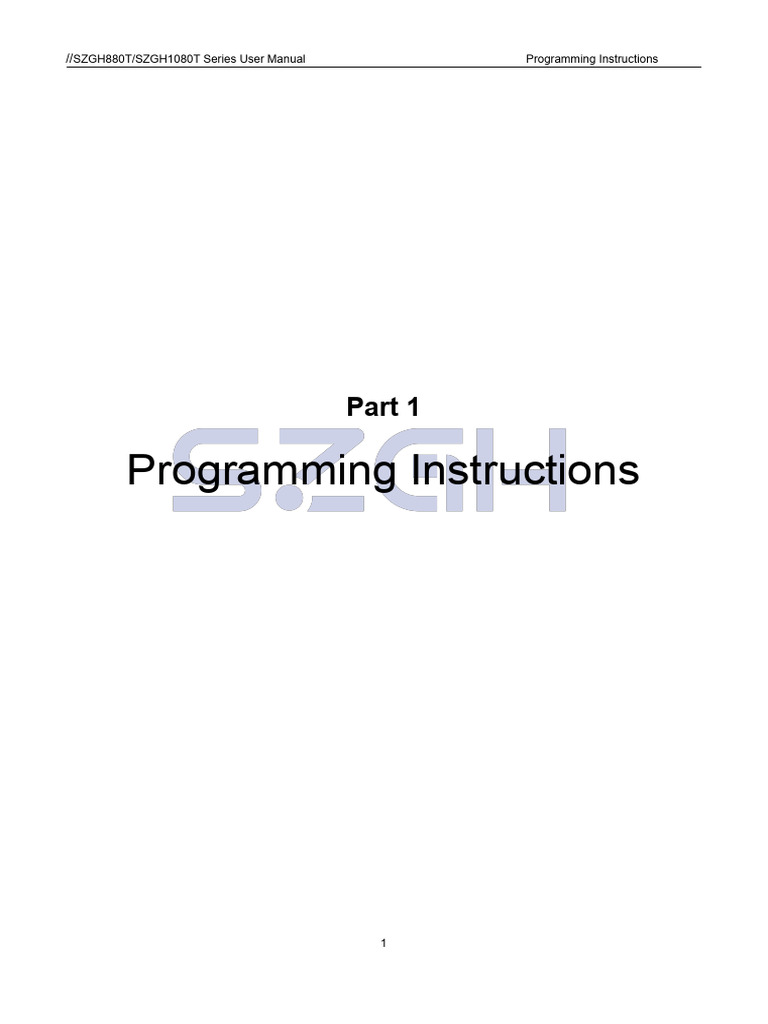 SZGH880T/SZGH1080T User Manual | PDF | Programmable Logic Controller ...