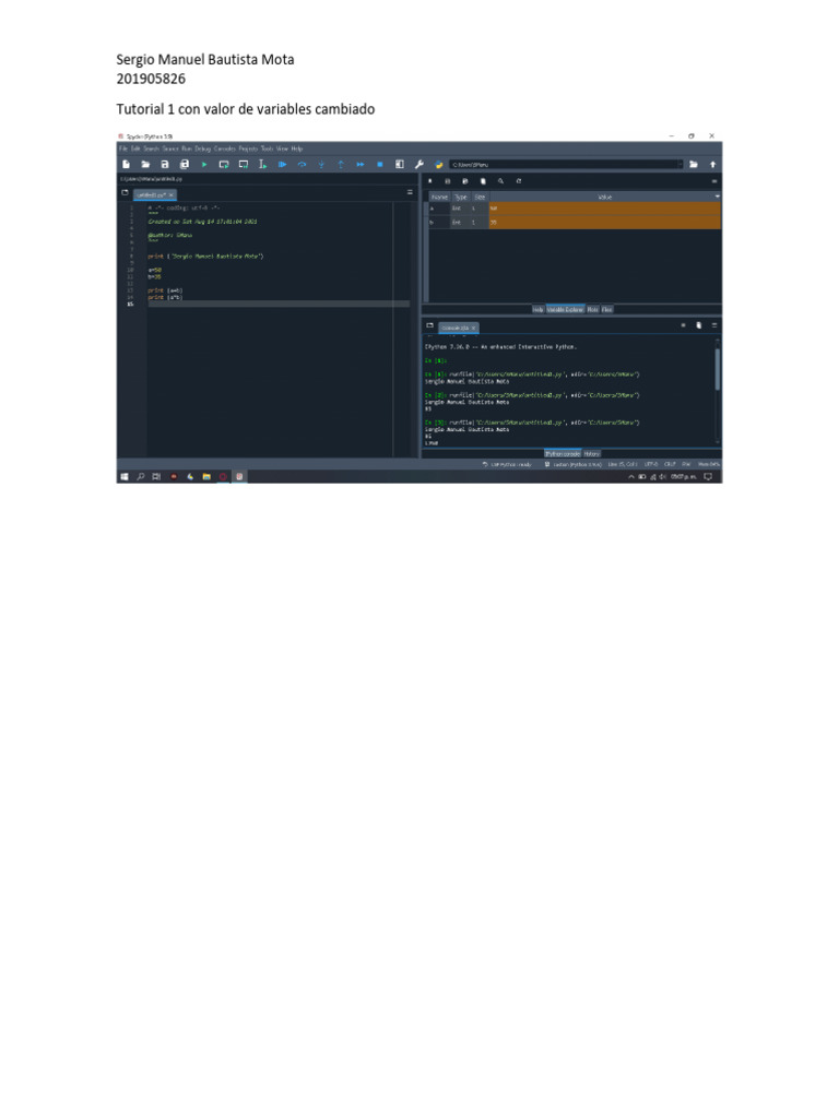 Tutorial 1 Con Valor de Variables Cambiado | PDF
