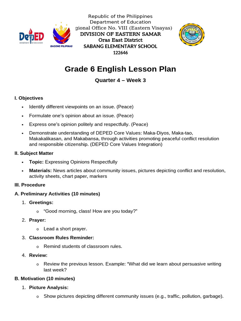 G6-Plan | PDF | Love | Human Communication