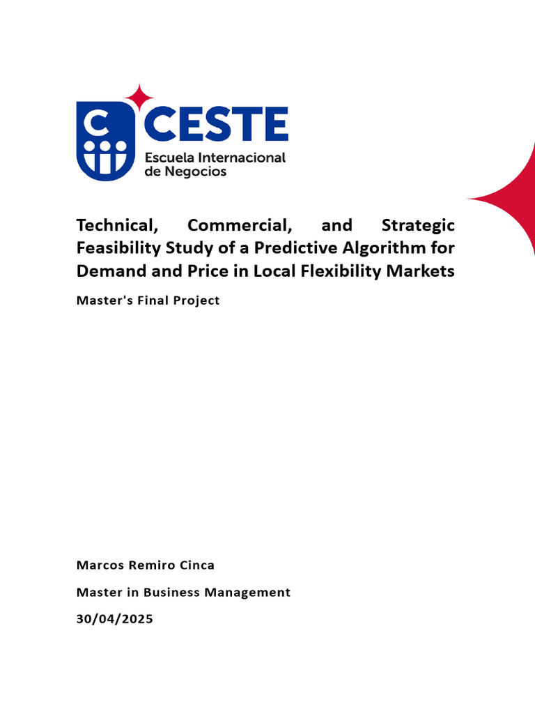 Technical Commercialand Strategic Feasibility Studyofa Predictive ...