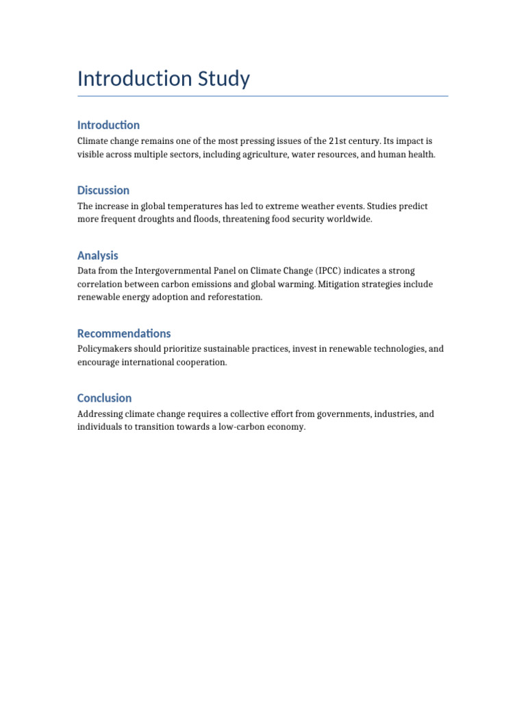 Climate Change Impact and Solutions | PDF